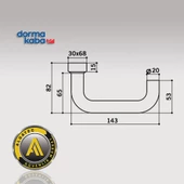 Dorma Pure 8100 ''U'' Tipi Yuvarlak Rozetli Kapı Kolu Set thumbnail 2