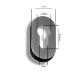 Algatec Paslanmaz Rozet - Oval - Yale Tip thumbnail 2
