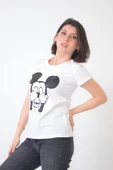 Bisiklet Yaka Baskılı T-Shirt 8735 thumbnail 4