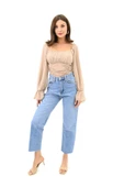 Kadın Şifon Crop Bluz 1734-24 thumbnail 12