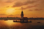 Üsküdar'da Akşamüstü - Kanvas Tablo thumbnail 2