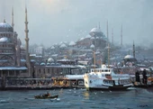 İstanbul'da Kar Var - Kanvas Tablo thumbnail 2