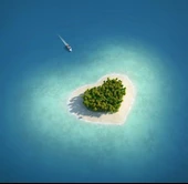 Kalp Adası - Kanvas Tablo thumbnail 1