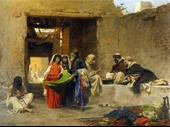 Çarşıda - Kanvas Tablo thumbnail 1