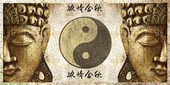 Yin Yang ve Buddha - Etnik Kanvas Tablo thumbnail 2
