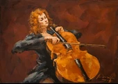 Violoncello - Kanvas Tablo thumbnail 1