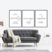 Serenity Courager Wisdom Çerçeveli Poster Seti thumbnail 1