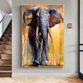 Elephant Yağlı Boya Dokulu Tablo thumbnail 2