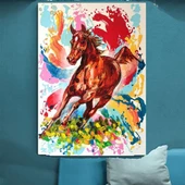 Hayalimdeki At Yağlı Boya Dokulu Tablo thumbnail 2