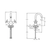 VitrA Juno A4086226 Lavabo Bataryası, Bakır thumbnail 2