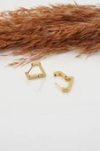 Kadın Çelik Basic Geometrik 1.5cm Üçgen Moldel Klipsli Küpe thumbnail 3