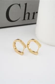Kadın 316 L Paslanmaz Çelik 1.8 cm Oval Model Küpe thumbnail 1