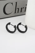 Kadın 316 L Paslanmaz Çelik 2 cm Oval Model Küpe thumbnail 1