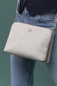 Benetton Bej Monogram Eskitme Kadın Çapraz Çanta BNT 1275 thumbnail 3