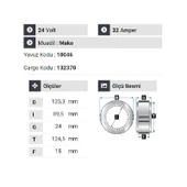NURSAN 120024 Statör 24V 32A Mako Tip Iveco Ym thumbnail 2