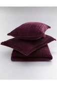 Merinos Modern Line 3 Parça Battaniye Seti Cherry thumbnail 1