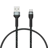 Shira Serisi Micro USB File Örgü Şarj Kablosu 30cm thumbnail 1