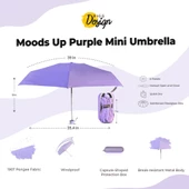 Biggdesign Moods Up Mor Mini Şemsiye thumbnail 9