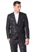 CEKMON Erkek Regular Fit Zincir Detaylı Blazer Rahat Klasik Ceket thumbnail 1