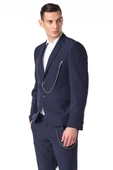 CEKMON Erkek Regular Fit Zincir Detaylı Blazer Rahat Klasik Ceket thumbnail 7