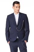 CEKMON Erkek Regular Fit Zincir Detaylı Blazer Rahat Klasik Ceket thumbnail 6