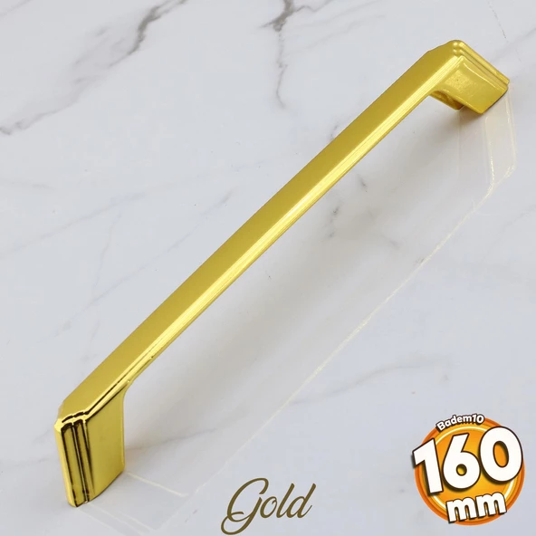 Gökçe Altın Metal Kulp 160 mm -16 cm Mobilya Çekmece Mutfak Dolabı Dolap Kulpları Kulbu Kulpu Gold ürün görseli 1