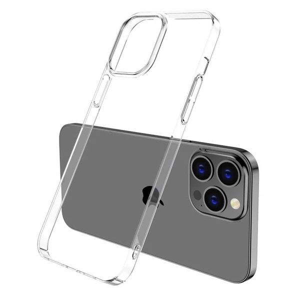 iPhone 13 Pro Kılıf Ultra İnce Sert Kamera Çıkıntılı Şeffaf Vonn Kapak ürün görseli 1