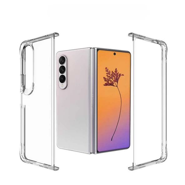 Samsung Galaxy Z Fold 4 Ultra İnce Sert Kamera Çıkıntılı Şeffaf Vonn Kapak ürün görseli 1