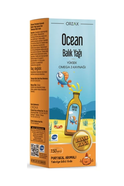 Ocean Portakal Aromalı Balık Yağı 150 ml ürün görseli 1