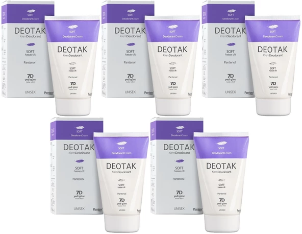 Deotak Krem Deodorant Unisex 35ML Soft (Hassas Cilt) (5 Li Set) ürün görseli 1