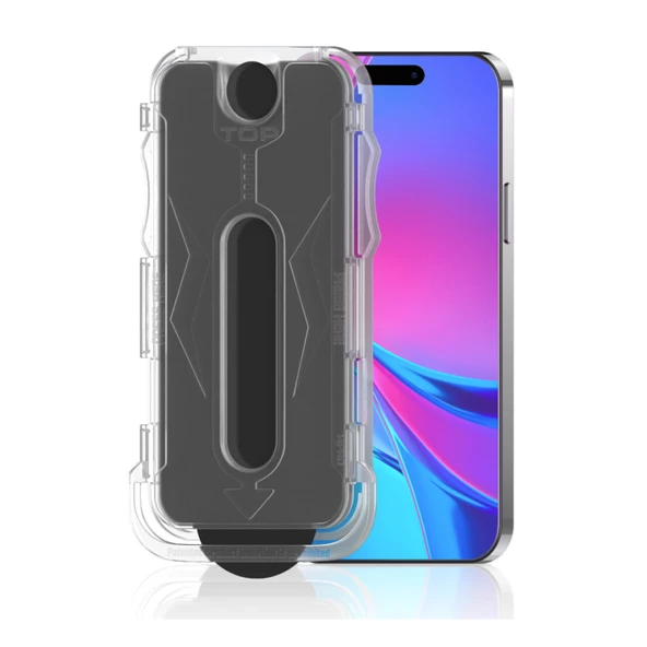 iPhone 16 Pro Kolay Uygulama Aparatlı 5D Magic Privacy Glass Hayalet Cam Ekran ürün görseli 1