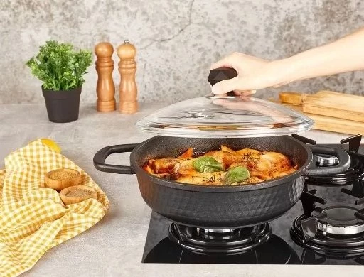 Kahraman KAH 3532 Motto Basık Tencere 24 cm ürün görseli 1