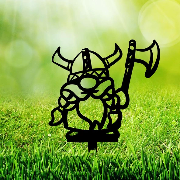 Bahçe Kazığı Demir Üretimi Viking Tasarım Bahçe Süsü ürün görseli 1