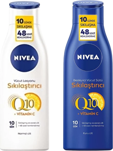 Nivea Sıkılaştırıcı Vücut Losyonu + Vücut Sütü Q10 Vitamin C 250 ml 48 Saat Nemlendirme ürün görseli 1