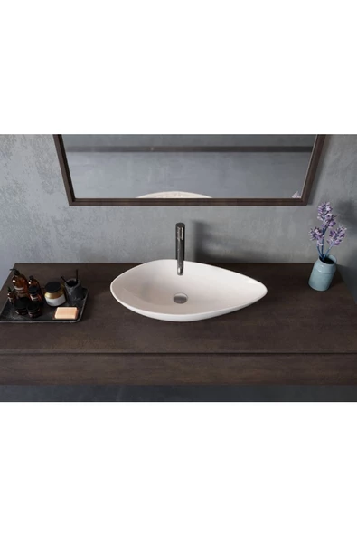 Turkuaz  Olive Tezgahüstü Lavabo 74x38 cm ürün görseli 1