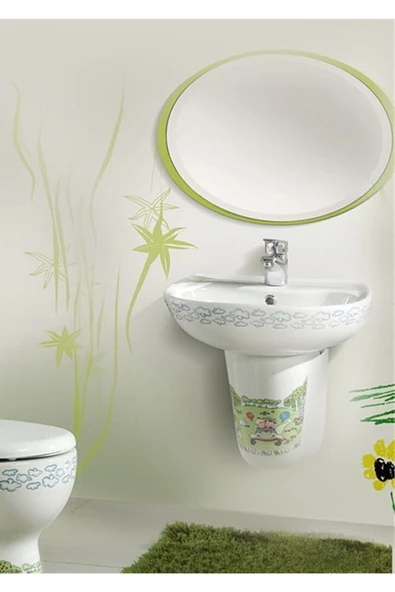 Turkuaz  Yumurcak Lavabo 35x45 ürün görseli 1