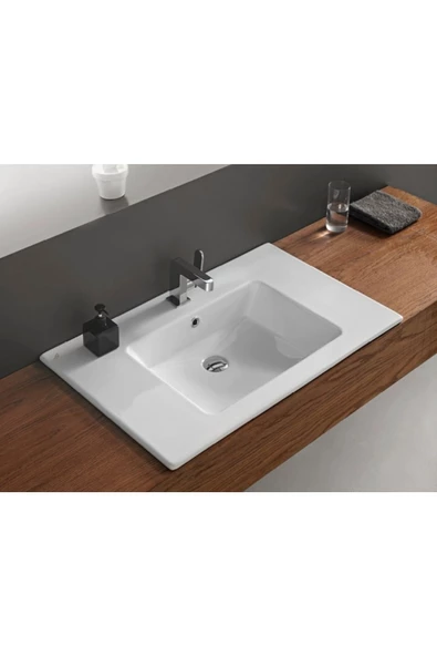 Turkuaz  İbiza Etajerli Lavabo 101x51 cm ürün görseli 1