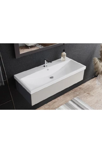 Turkuaz  Elite Etajerli Lavabo 80x45 Cm ürün görseli 1