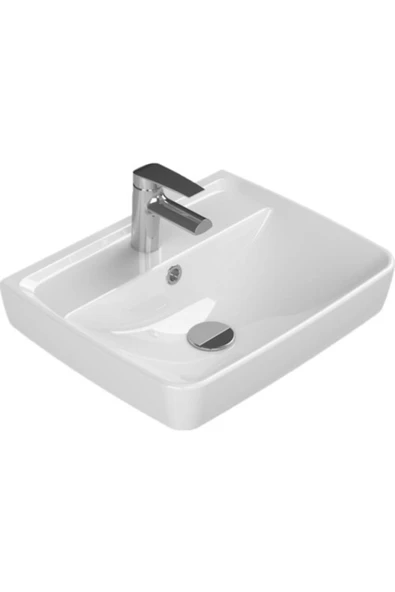 Turkuaz  Beyaz Cerastyle Duru Lavabo 50 X 40 Cm (ayak Dahil Değildir ) ürün görseli 1