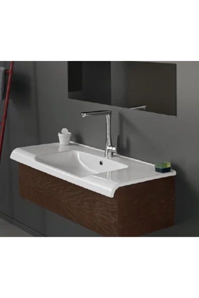 Turkuaz  Anova Etajerli Lavabo 100x50 cm ürün görseli 1