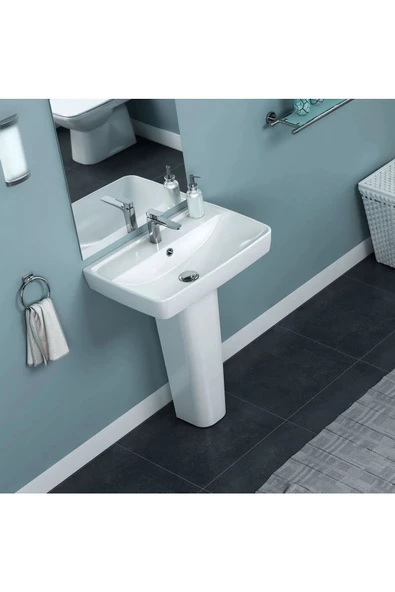 Turkuaz  Duru Lavabo 60x40 Cm (AYAK HARİÇ) ürün görseli 1