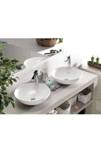 Turkuaz  Zero Tezgahüstü Lavabo Ø46 cm ürün görseli 1
