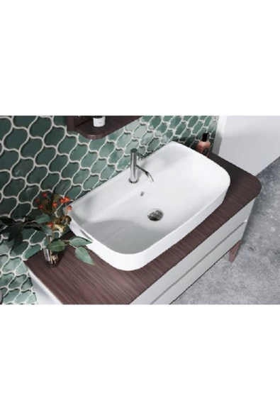 Turkuaz  Aqua Tezgahüstü Lavabo 80x40 cm ürün görseli 1