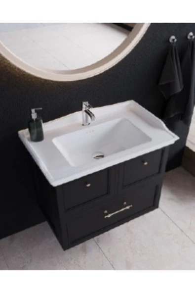 Turkuaz  Kapadokya Etajerli Lavabo 100x48 cm ürün görseli 1