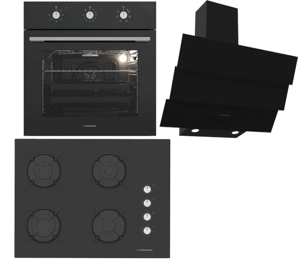 Termikel Ankastre Set (BO O6435C B + BH P7144C B + CH S6532C BB) ürün görseli 1