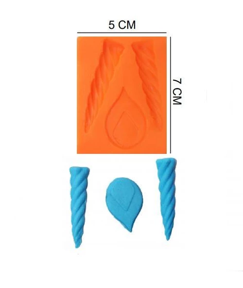 ŞEKER HAMUR KALIBI SİLİKON UNİCORN BOYNUZ 5*7 CM ürün görseli 1