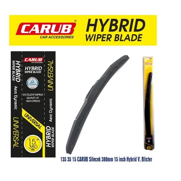 CARUB Silecek 380 mm 15 inch Hybrid V. Blister ürün görseli 1