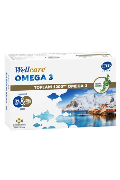 Wellcare Omega 3 Balık Yağı 30 Kapsül ürün görseli 1