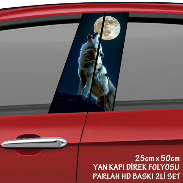 uluyan kurt oto sticker - yeni nesil hd baskı kalitesi araba kapı direkleri kaplama folyosu - tuning modifiye aksesuar ürün görseli 1