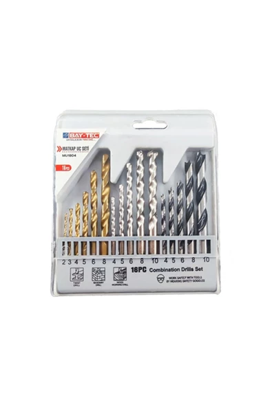Baytec Matkap Uç Seti 16 Pcs Mu-1804 ürün görseli 1